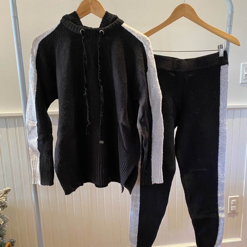 Two piece fancy sweat suit